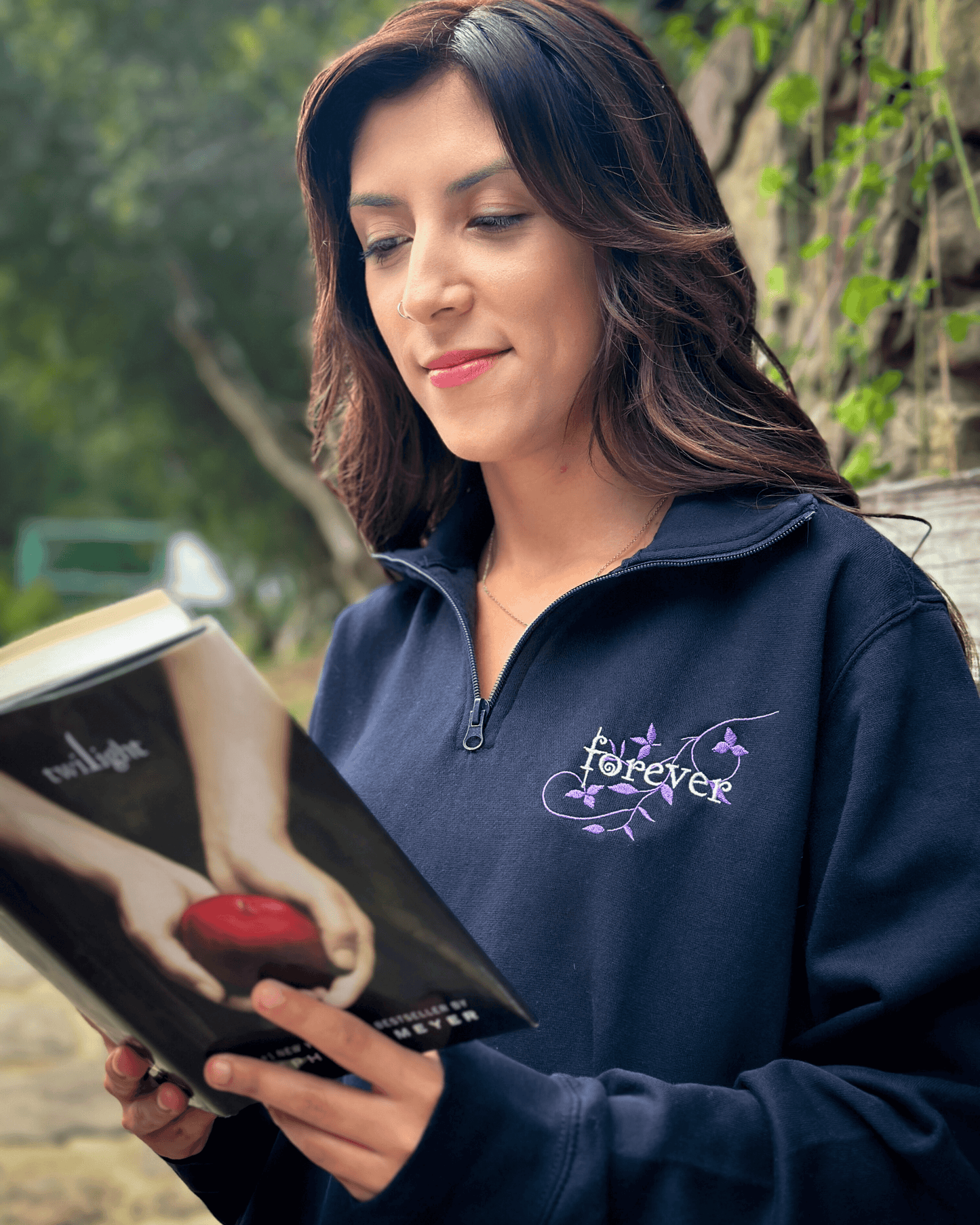 Forever Embroidery Fleece Pullover