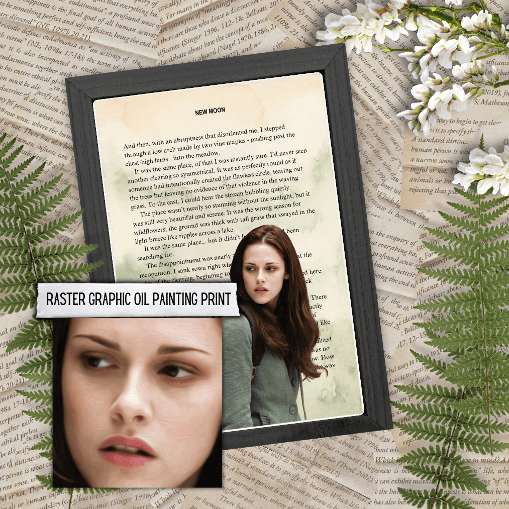 New Moon Book Page Art