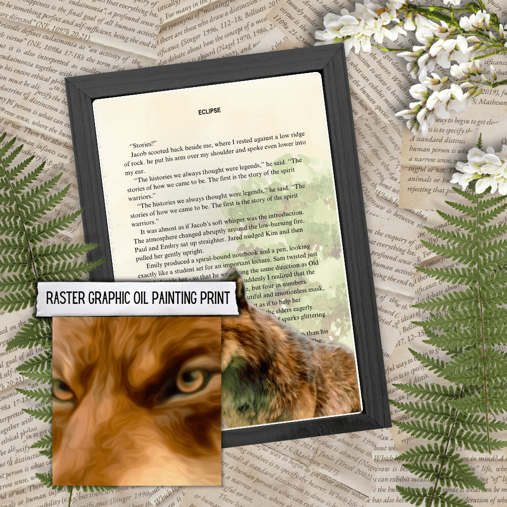 New Moon Book Page Art