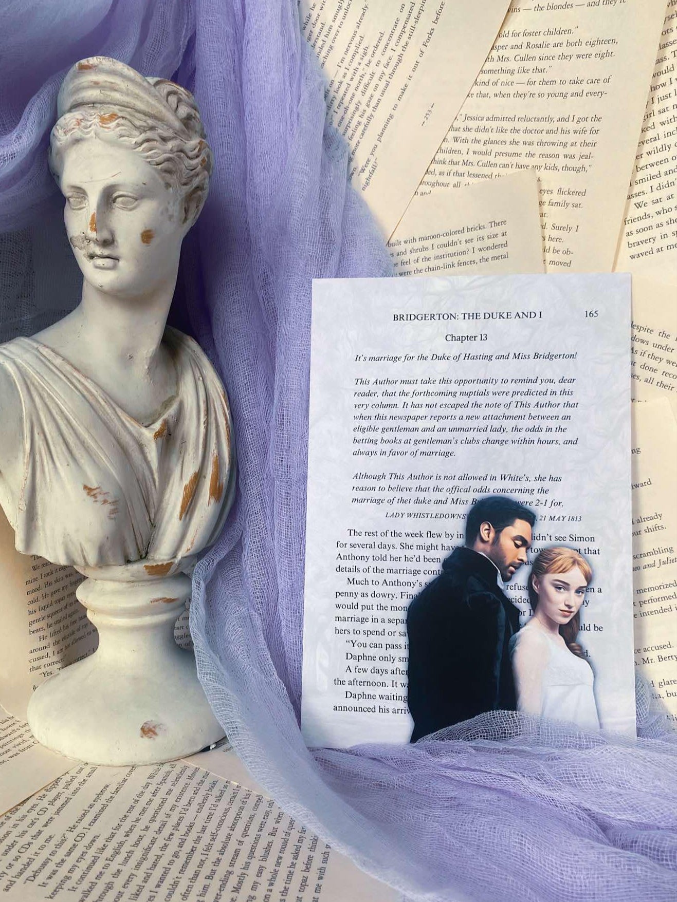 Bridgerton Book Page Art