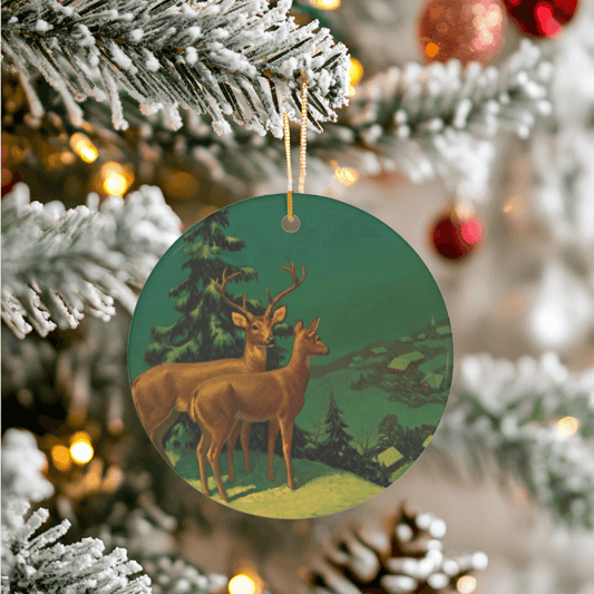 Bella's Bedroom Deer Plaque Ceramic Ornament