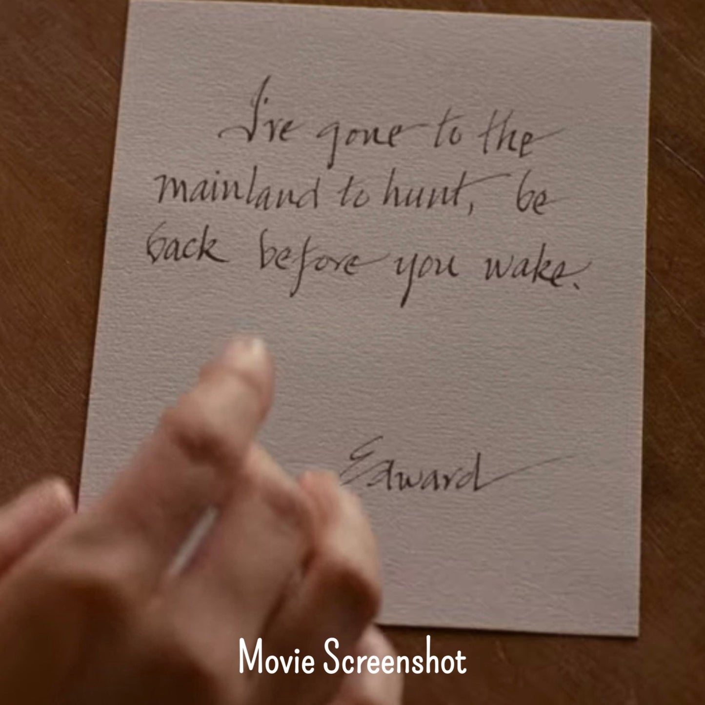 Edward's Honeymoon Note - Movie Version image 1