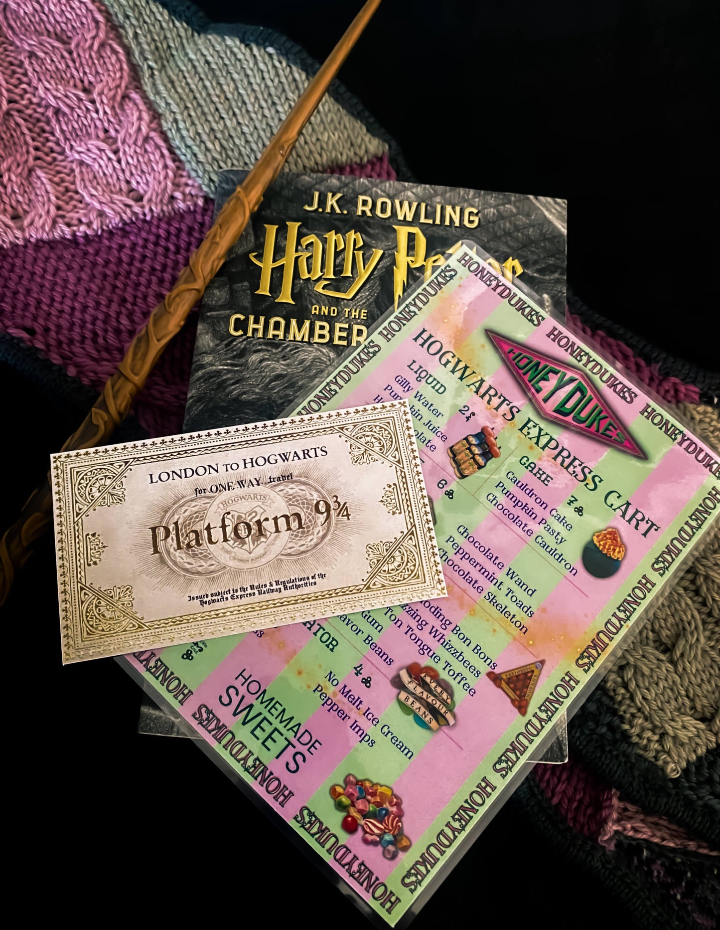 Honeydukes Hogwarts Express Cart Menu