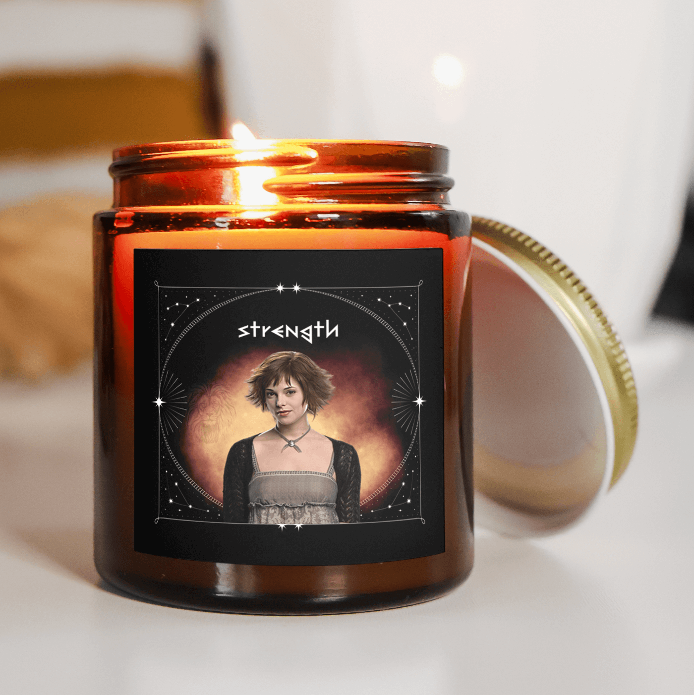 Twilight Tarot Card Candle - Strength