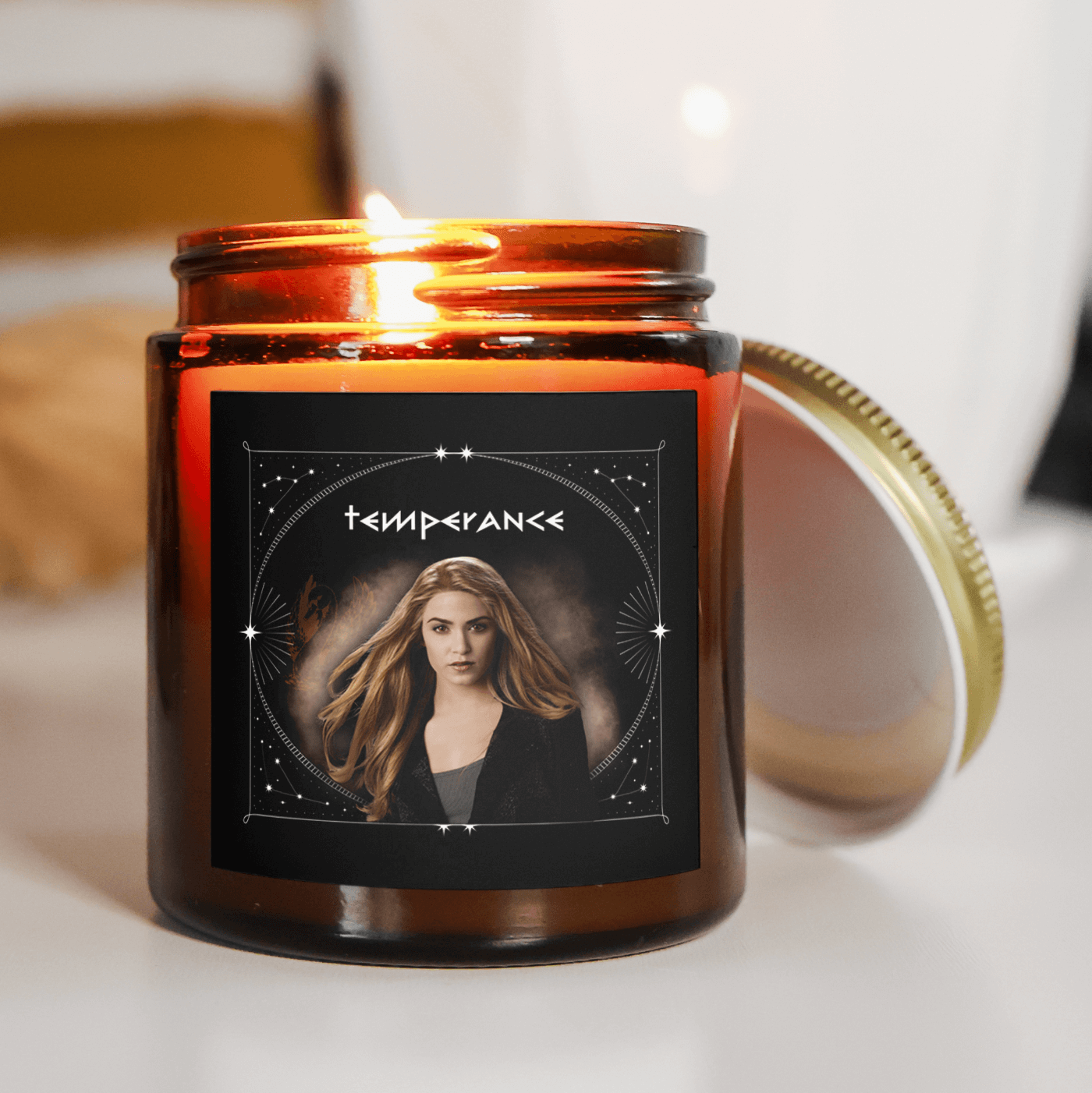 Twilight Tarot Card Candle - Temperance