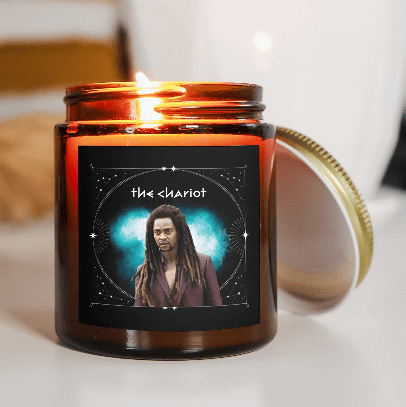 Twilight Tarot Card Candle - The Chariot