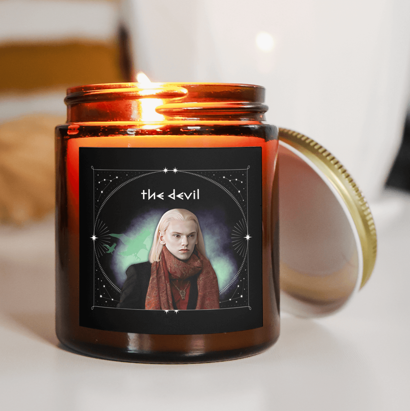 Twilight Tarot Card Candle - The Devil