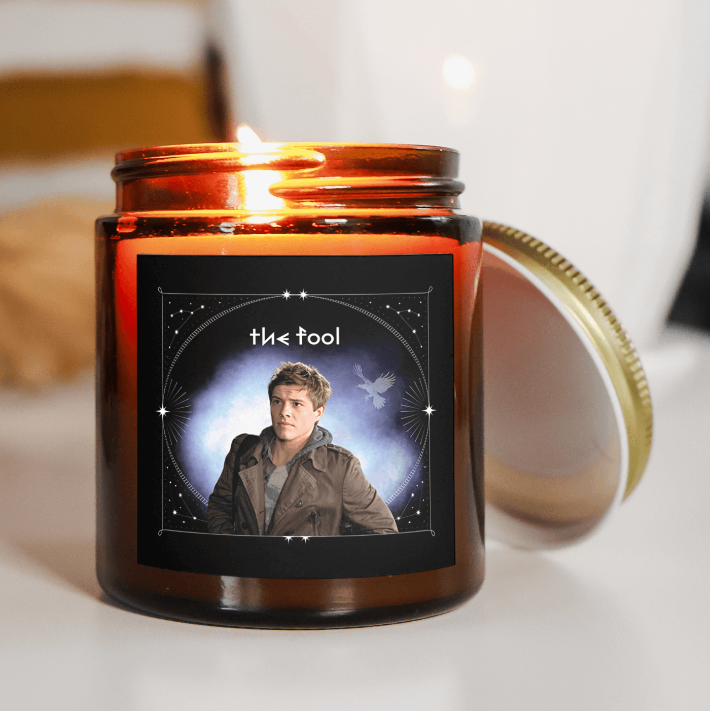 Twilight Tarot Card Candle - The Fool