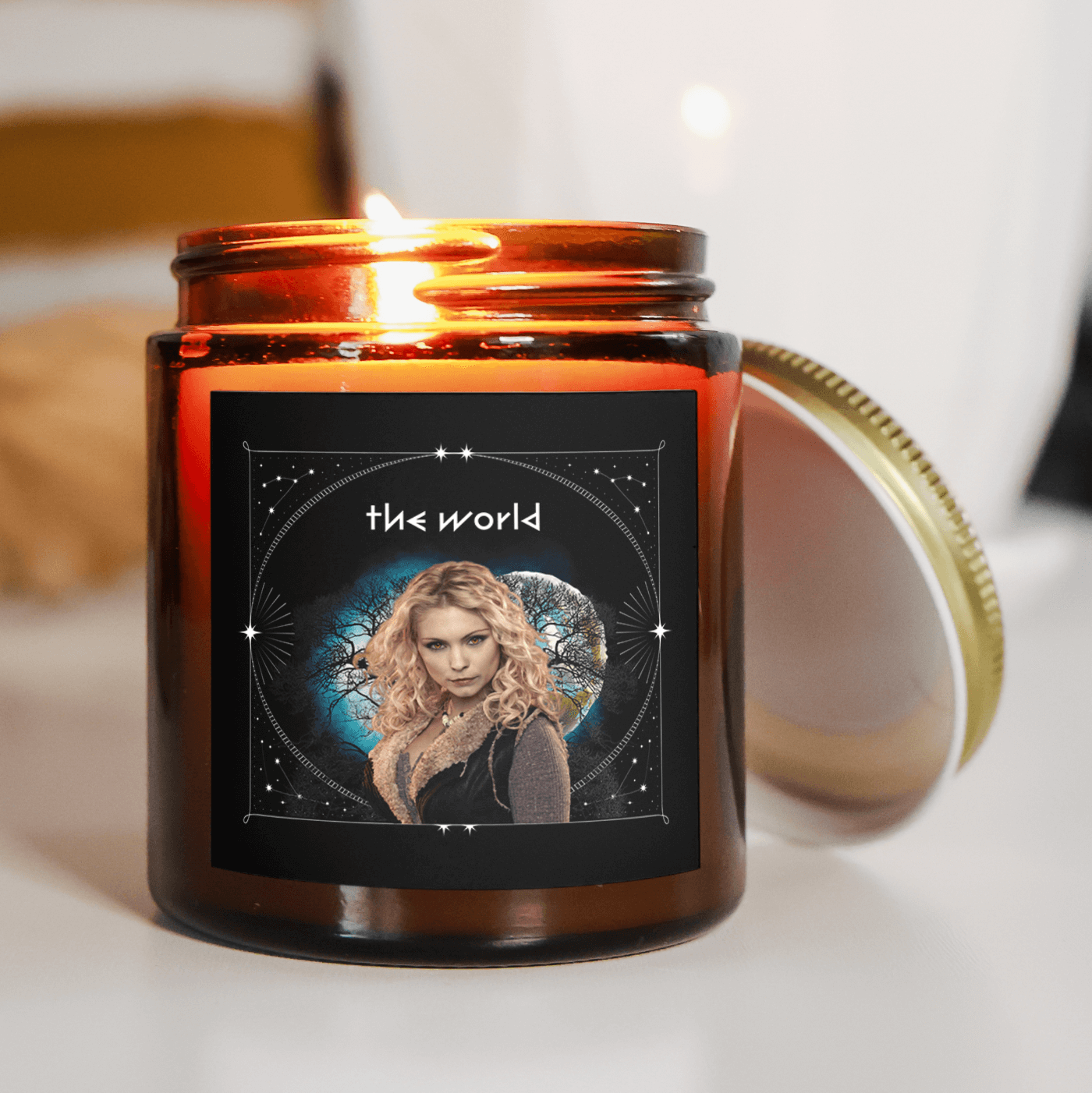 Twilight Tarot Card Candle - The World