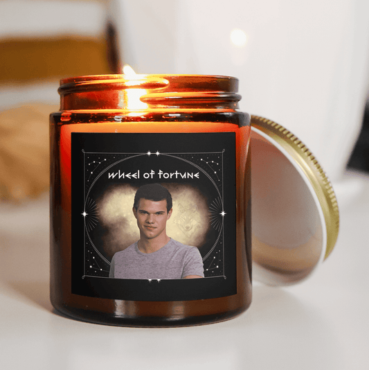 Twilight Tarot Card Candle - Wheel of Fortune